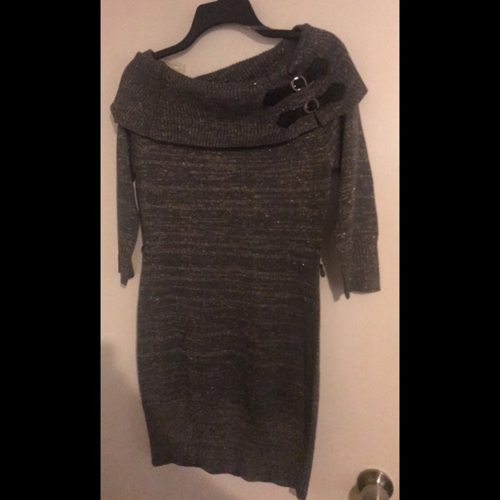 Sequin Hearts Sweater Dress